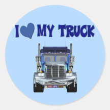 J'aime mon camion autocollants