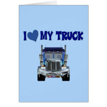 J'aime mon camion carte de vœux