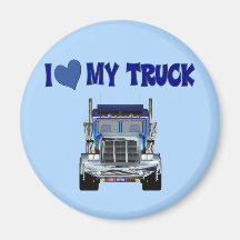 J'aime mon camion magnets pour réfrigérateur