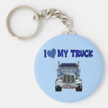 J'aime mon camion porte-clef