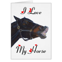 J'aime mon cheval ! Drôle Cartes De Vœux