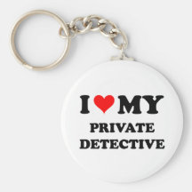 J'aime mon détective privé porte-clefs