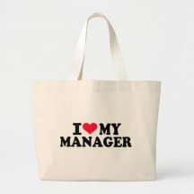J'aime mon directeur sacs en toile