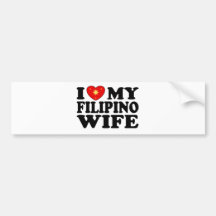 J'aime mon épouse philippine autocollant pour voiture