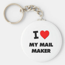 J'aime mon fabricant de courrier porte-clef