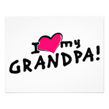 J'aime mon grand-papa ! invitations personnalisées
