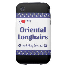 J'aime mon Longhairs oriental (les chats multiples Étuis Tough iPhone 3