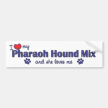 J'aime mon mélange de chien de pharaon (le chien f adhésifs pour voiture
