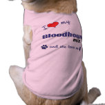 J'aime mon mélange de limier (le chien femelle) t-shirts pour toutous