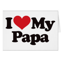 J'aime mon papa cartes de vœux
