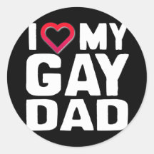 J'AIME MON PAPA GAI ADHÉSIFS RONDS