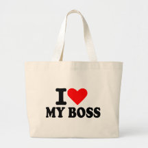 J'aime mon patron sacs en toile