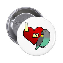 J'aime mon perroquet de Meyers Badges Avec Agrafe