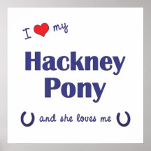 J'aime mon poney de Hackney (le poney femelle) Poster