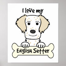 J'aime mon poseur anglais affiches