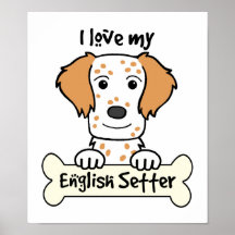 J'aime mon poseur anglais posters