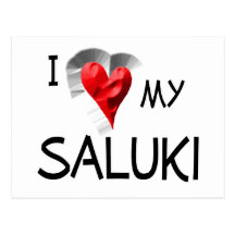 J'aime mon Saluki Carte Postale