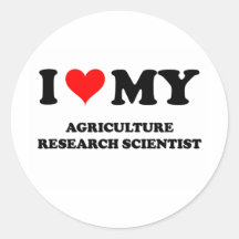 J'aime mon scientifique de recherches d'agricultur adhésifs