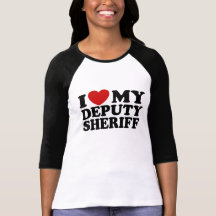 J'aime mon shérif adjoint t-shirt