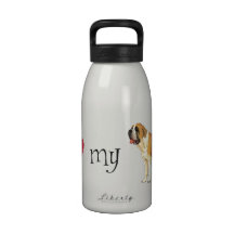 J'aime mon St Bernard Bouteille D'eau