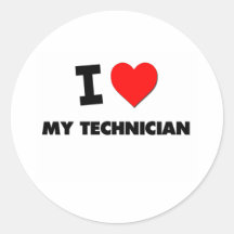 J'aime mon technicien autocollant