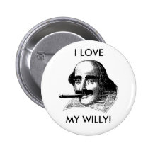 J'AIME MON WILLY ! PIN'S AVEC AGRAFE