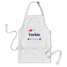 J'aime mon Yorkie (le chien masculin) Tablier
