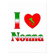 J'aime Nonna (la grand-mère italienne) Carte Postale