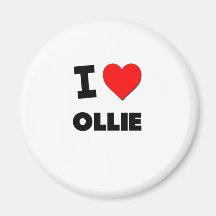 J'aime Ollie Magnets Pour Réfrigérateur
