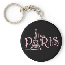 J'aime Paris (Dark) Keychain