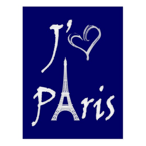 j'aime Paris Post Cards
