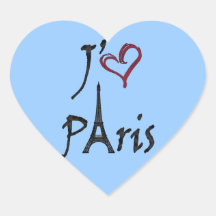 j'aime Paris Stickers
