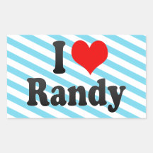 J'aime Randy Stickers En Rectangle