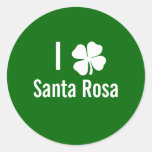 J'aime (shamrock) le Jour de la Saint Patrick de S Autocollants