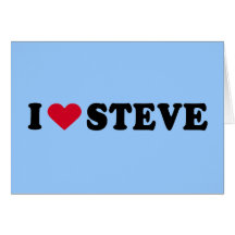 J'AIME STEVE CARTE DE VŒUX