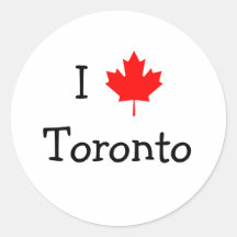 J'aime Toronto Adhésif Rond