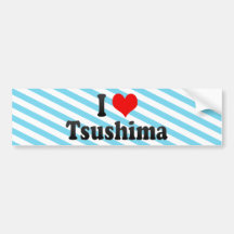 J'aime Tsushima, Japon. Aisuru Tsushima, Japon Autocollant Pour Voiture