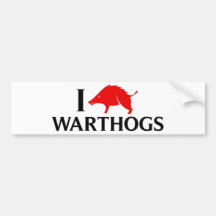 J'aime Warthogs Autocollants Pour Voiture