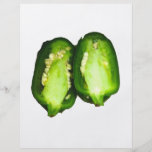 Jalapeno Pepper Two halves green pepper design Full Color Flyer