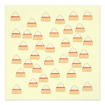 Jam and Cream Scone pattern. Personalized Invitations
