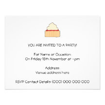 Jam Scone with Cream Topping. Personalized Invites