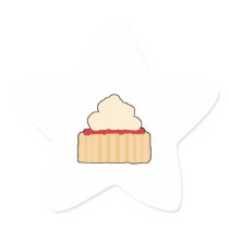 Jam Scone with Cream Topping. Sticker