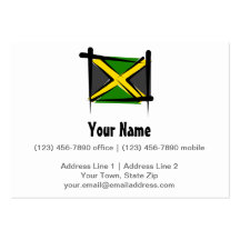 Jamaica Brush Flag Business Card Templates
