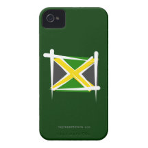 Jamaica Brush Flag iPhone 4 Cases