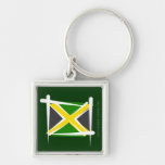 Jamaica Brush Flag Key Chain