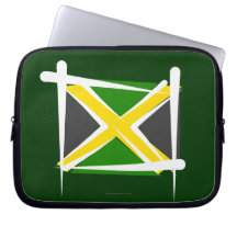 Jamaica Brush Flag Laptop Computer Sleeve