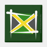 Jamaica Brush Flag Magnet