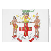 Jamaica Coat Of Arms Card