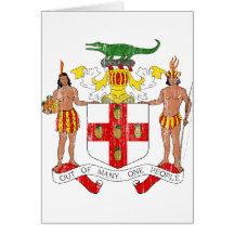Jamaica Coat Of Arms Greeting Cards