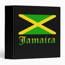 Jamaica Flag, Black, Green and Yellow Vinyl Binders